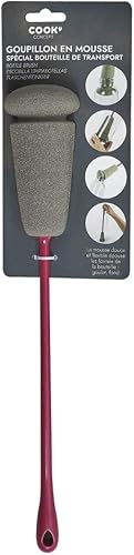 Cook Concept - Goupillon Spécial Bouteille - Utilisation Facile - Embout Eponge - Dimensions : 5.5 x 34.5 x 5.5 cm - Nail Gallerys