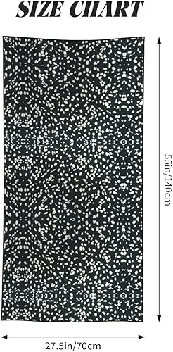 WYCZHY Serviette de bain léopard noir et blanc à séchage rapide, serviettes très absorbantes, à utiliser comme serviette de bain fitness - Nail Gallerys