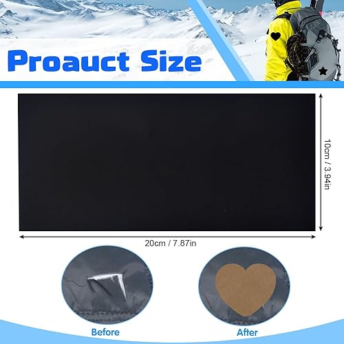 EMAGEREN 11 Pièces Patchs de Réparation en Nylon Patch Réparation Doudoune Patch Auto-Adhésif Noir Patchs en Tissu Imperméable Tissu Autocollant Reparation pour Réparation de Veste en Duvet, Tente - Nail Gallerys