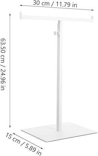 DEARMAMY Présentoir en forme de T pour sac à main en acier inoxydable réglable porte-sac à main double crochet porte-collier - Nail Gallerys