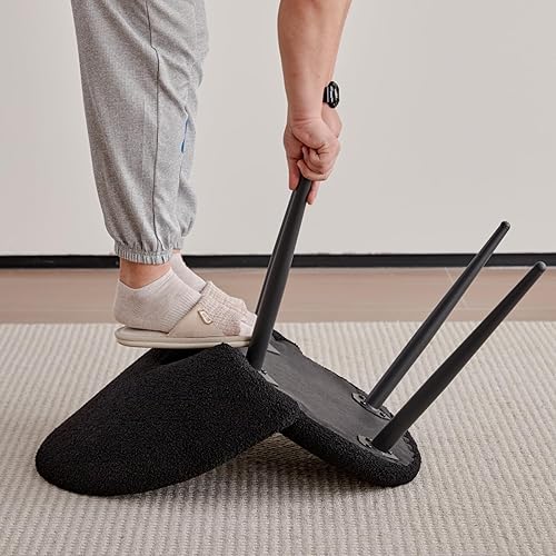 JZGORC Lot de 4 Chaise de Salle à Manger, Chaise de Salle à Manger Teddy en Velours Doux, Chaise de Cuisine avec Siège Moelleux et Accoudoirs, Pieds en Métal - Blanc - Nail Gallerys