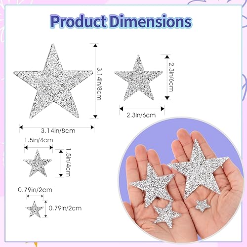 Lot De 16 Patch Thermocollant Etoile, Strass Hotfix Strass Thermocollant Pour Vetement Patchs Ecusson Etoile Thermocollants étoiles Pour Vêtements, T-Shirt, Sac à Dos, Chapeau, Jeans - Nail Gallerys