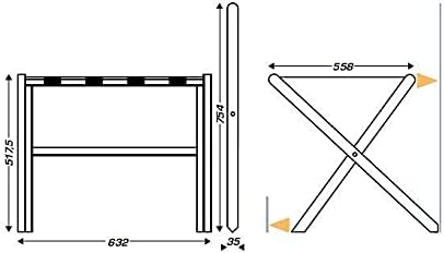 Support bagages métal doré - Rack bagage pour chambre HOTEL - réf. 866276 - Nail Gallerys