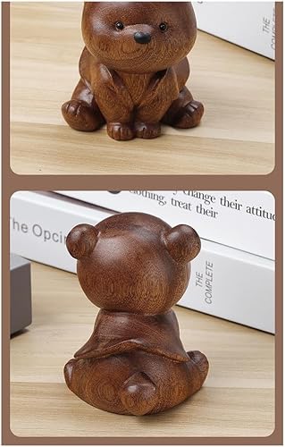 Feeuid Figurines D'ours En Bois De Luxe Gravé, Sculptures Miniatures Décoratives Artistiques pour La Décoration D'Intérieur. - Nail Gallerys