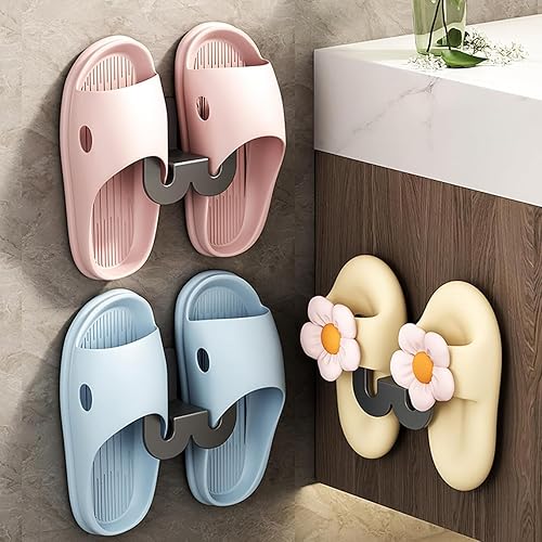 Range Chaussures Mural,3 Pièces Murales Chaussures Suspendre Pantoufles Étagères Support De Chaussures Muraux Porte Chaussure Sans Perçage pour la Salle de Bains la Chambre à Coucher Le Salon - Nail Gallerys