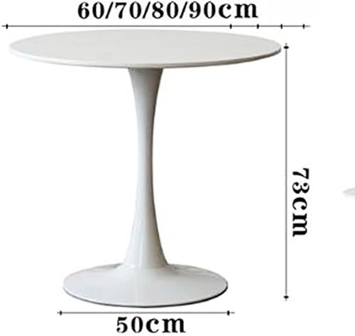 Table de salle à manger ronde moderne 50 cm Blanc MDF Design tulipe Petit meuble de cuisine salle à manger - Nail Gallerys