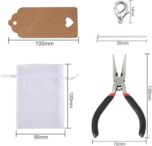 Gotetiso Perles Ailes D'ange Lot de 30 Kit de Fabrication de Artisanat Ange Porte Clés Cadeau Ange Gardien Pendentifs Perles d'ange Gardien Kit Creation Breloque Porte Clé avce Pinces - Nail Gallerys