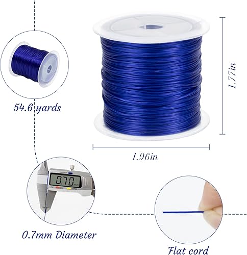 LEREATI Fil Nylon Elastique pour Bracelet, 0,7mm x 50m Cordon Bracelet Coulissant Fil Bracelet Perle, Fil Élastique pour Bracelet, Collier, Fabrication de Bijoux, Artisanat (Doré) - Nail Gallerys