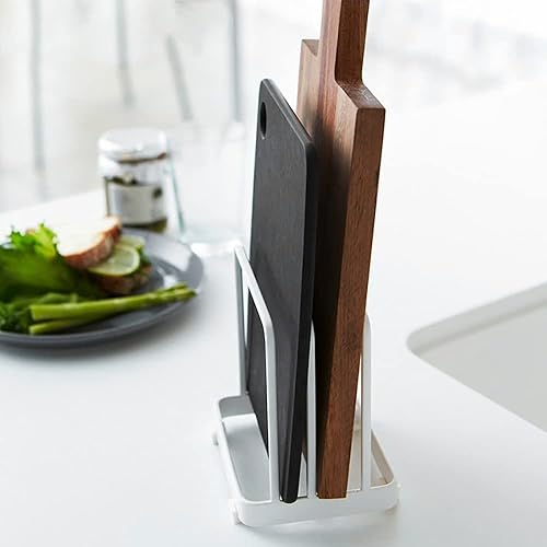 Sudemota Pot en MéTal Porte-Couvercle Planche à DéCouper Support Planche à DéCouper Organisateur Support Cuisine Comptoir Drain éTagèRe de Rangement A - Nail Gallerys