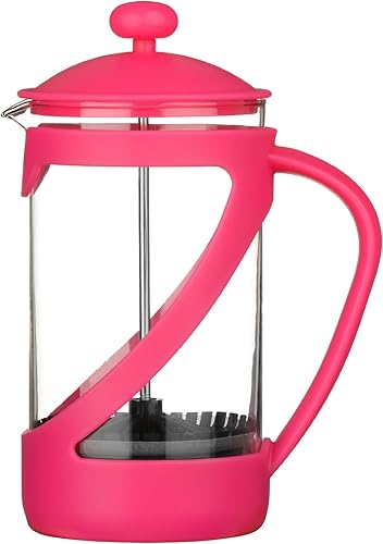 Premier Housewares 0602445 Cafetière Kenya pour 4 Tasses Plastique Rose Vif 400 ML + Insert en Verre Résistant à la Chaleur - Nail Gallerys