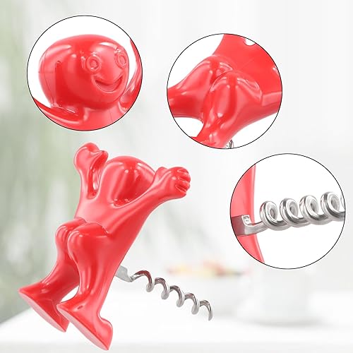 3 Pièces Vin Bouchon Bière Ouvre Bouteille Décapsuleur Amusant Tire-Bouchon Amusant Décapsuleurs en Forme d'Homme Ouvre Bouteille de Vin Convient pour Famille, Bar (Noir) - Nail Gallerys