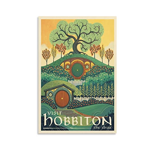 Rohan See Mittelerde LOTR-Poster rétro vintage Impression sur toile Décoration d'intérieur 20 x 30 cm - Nail Gallerys