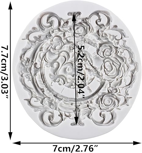 Sijiangmold Cameo avec cadre photo moules en silicone cadre photo baroque moule à fondant Lady Avatar moule pour décoration de gâteau cupcake bonbons argile polymère chocolat pâte à fleurs - Nail Gallerys