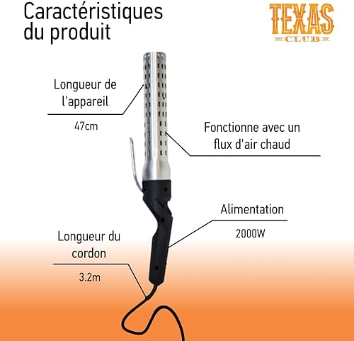 Allume-charbon électrique TEXAS CLUB pour barbecue au charbon de bois, gril et cheminée Allume-feu extérieur Allume-charbon de barbecue, allume-barbecue - Nail Gallerys