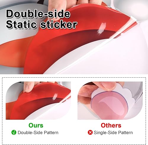 Autocollant De Noël Décoration,Yuson Girl en Verre Fenêtre Autocollant PVC Autocollant Statique Wall Sticker Fenêtre Fleur Santa Claus Snowflake Post - Nail Gallerys