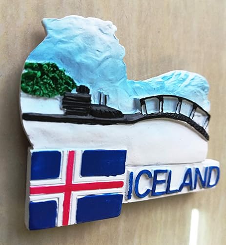 Aimant de réfrigérateur 3D Islande, cadeau souvenir de voyage, décoration de la maison et de la cuisine - Nail Gallerys