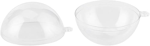 Qukaim Lot de 10 boules en plastique transparent à remplir pour décoration de mariage et sapin de Noël, 10 cm de diamètre - Nail Gallerys