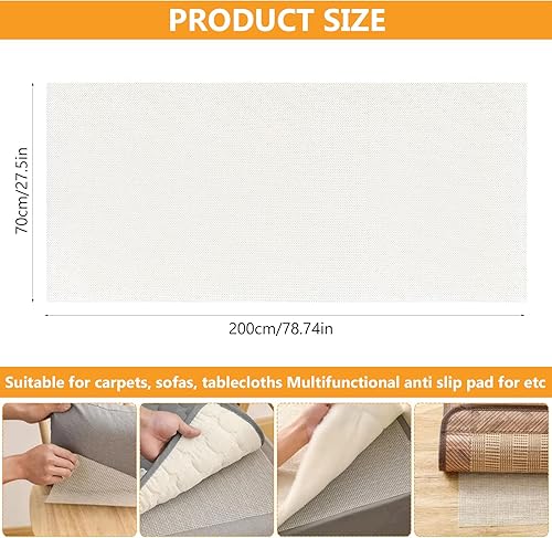 70x200cm Tapis Anti-Dérapant pour Moquette, sous-Tapis Anti-Glisse, PVC Stop Dérangement Tapis, Anti-Dérapant pour Tiroirs Plateau Nappes - Nail Gallerys