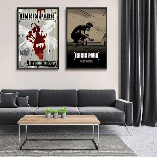 BPAHOBOO Lot de 2 affiches sur toile Linkin Park Rock Band pour album de musique vintage - 30 x 45 cm - Nail Gallerys