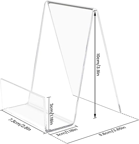 5 Pièces Présentoirs de Livre en Acrylique Transparent – Support de Table Incliné – Pour Livres, Tablettes, Photos et Téléphones - Nail Gallerys