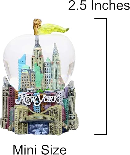 Mini Boule à Neige New York City Feuille de Pomme 6,3 cm NYC - Nail Gallerys