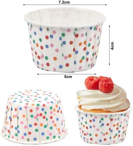 Cozlly Caissettes à Cupcakes, 50 Pièces Moules à Muffins en Papier, Étuis Tasses en Papier pour Pâtisseries, pour Mariage, Dessert, Anniversaire, Fête Decoration (5 x 7,2 x 4 cm) - Nail Gallerys