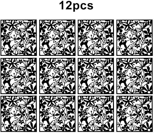 Lot de 12 panneaux de séparation creux à suspendre pour salon, salle à manger, salon, hôtel et bar (blanc) - Nail Gallerys