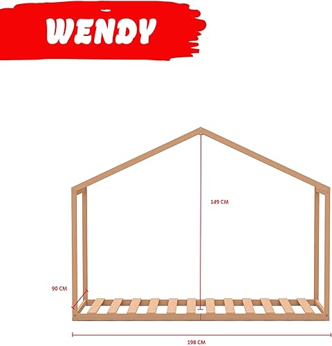Le Quai des affaires LIT CABANE Wendy 90X190 + 1 SOMMIER/Naturel - Nail Gallerys