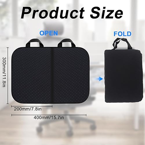 Raxfekro Coussin d'assise orthopédique en gel pliable avec housse antidérapante, soulage la pression et les douleurs dans le bas du dos, convient aux personnes assises de longues périodes - Nail Gallerys