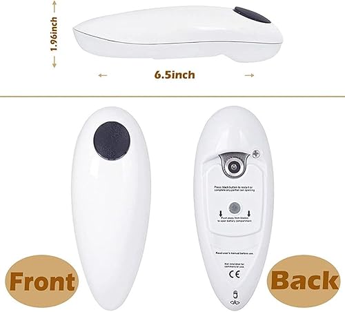 Ouvre-boîte électrique, Ouvre-Boîte Electrique à Bord Lisse One Touch, Gadget de Cuisine à Ouverture Ouvre-bocal Automatique Mains Libres avec Moins d'efforts pour les Cuisiniers - Nail Gallerys