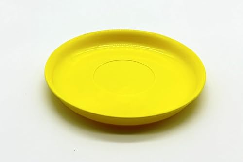 Kimmel Lot de 6 assiettes de 14 cm - Réutilisables - En plastique - Pour enfants - Jaune - Nail Gallerys
