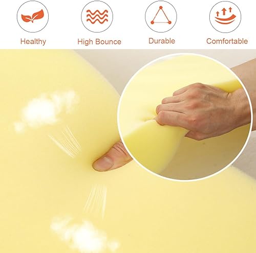Yuly Mousse de Rembourrage,Épaisseur 3/5/8/10/15cm,Facile à Couper,Coussin de Remplacement en Mousse à Mémoire de Forme pour Canapé,Chaise,Matelas,Taille Personnalisable - Nail Gallerys