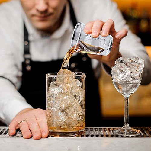 Nikou Petite Tasse à Mesurer en Verre, Mini Verre Doseur, oz/ml/CuillèRe à Café/CuillèRe à Soupe 4 éChelles 1 Once 30ml Outil de Cuisine - Nail Gallerys