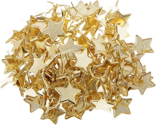 PULABO 100 Pièces Métal Tête Étoile En Métal Brad Papier Attache Des Embellissements Pour Les Enfants Cardmaking Scrapbooking Art Artisanat 14mm Or Très Pratique et Populaire haute qualité - Nail Gallerys