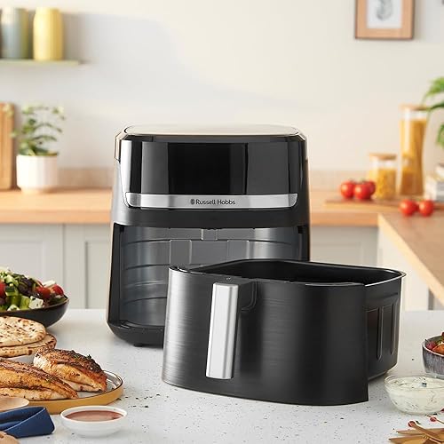 Russell Hobbs Air Fryer XXL 8,3L Rapid Air (Compact, Silencieux, Pizza Ø 26cm) Friteuse sans huile (9-en-1, Cuit, gril, rôtit et plus, économe, tactile,arrêt auto, compatible lave-vaisselle) 27632-56 - Nail Gallerys