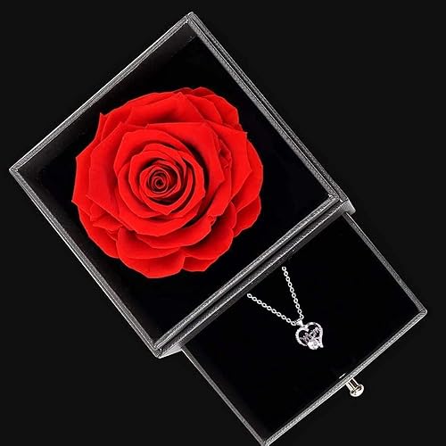 SUOHINAO Rose Eternelle sous Cloche,Cadeau Anniversaire Maman Original,Idee Cadeau Femme Maman - Nail Gallerys