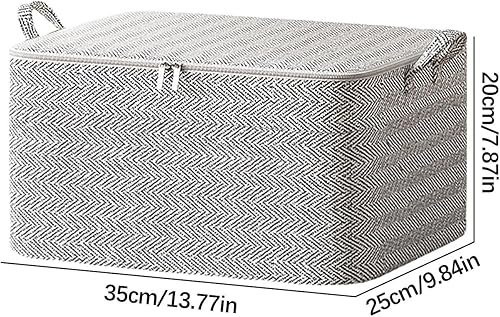 Sac de Rangement Non Tissé à Fermeture Éclair Panier de Rangement de Couette Sac de Rangement de Vêtements de Voyage de Grande Capacité pour Le Rangement Des Vêtements ﻿ (noir, S) - Nail Gallerys