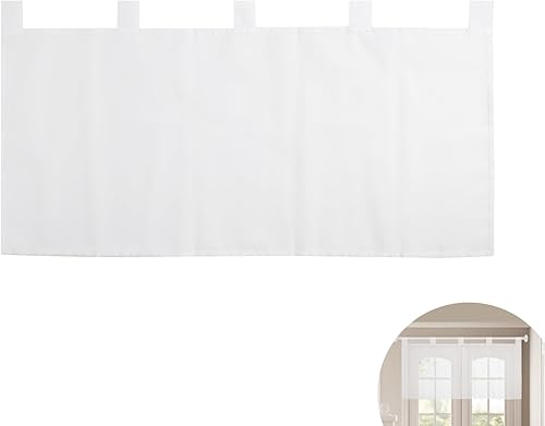 KUEEA Gardinette Moderne pour Les Fenêtres de Cuisine, Rideau de Vitre avec Boucles, Aspect de Rideau de Bistrot, Semi-Transparent, HxL 45x90cm - Nail Gallerys