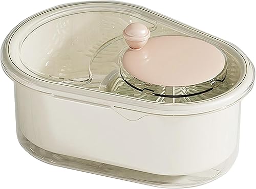 Nettoyeur de fruits, portable avec couvercle, grande laveuse à fruits, nettoyeur de légumes avec passoire et bol, lave-fruits manuel avec brosse pour cuisine (A) - Nail Gallerys