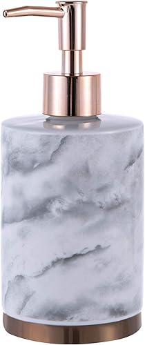 Schwänlein Ensemble de 4 accessoires de salle de bain en céramique, distributeur de savon, brosse de toilette, porte-savon et gobelet à brosses à dents Argenté - Nail Gallerys