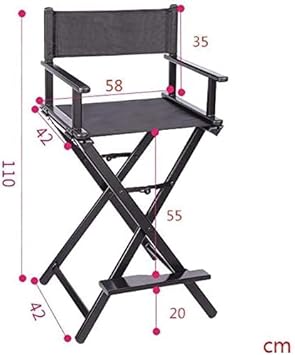 GODARM Chaise de maquillage/directeur, alliage d'aluminium et tissu Oxford, adaptée pour l'intérieur, les voyages, le dressing et d'autres scènes (B, 58 x 42,5 x 110 cm) - Nail Gallerys