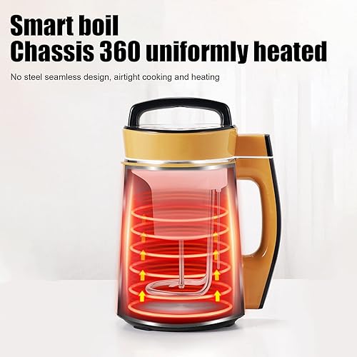 Generic Machine à soupe intelligente et à lait de soja – Entièrement automatique avec doublure en acier inoxydable 304 et panneau LED pour milkshakes aux amandes et aux noix – Fonctionnement - Nail Gallerys