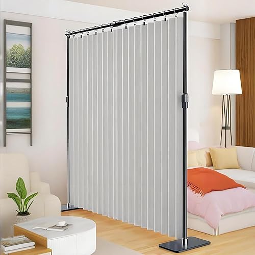 Cloison De Séparation Pied De Paravent, Tringles À Rideaux Verticales Très Résistantes, Rideaux De Séparation, Paravent De Confidentialité Intérieur, pour Maison(White) - Nail Gallerys