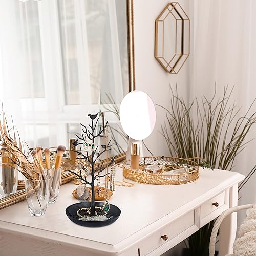 Relaxdays Porte-Bijoux en Forme d’Arbre, pour Colliers, Boucles d’Oreilles, Bracelets, HxLxP 30 x 16 x 15 cm, Blanc - Nail Gallerys