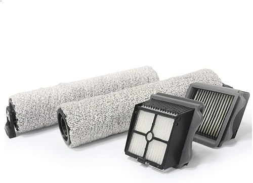 HUAPX Rouleau de Brosse de Rechange et Filtre HEPA pour Tineco iFloor3/Floor One S3 Accessoires pour Aspirateur Sec et Humide,2 Rouleaux de Brosse,2 Filtres,1 Brosse de Nettoyage - Nail Gallerys