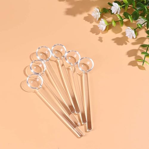 Générique 6 pièces cuillère en Verre Clair Cristal Clair Petites cuillères à café en Verre Expresso ou agitateurs de thé Chaleur-pour l'échantillonnage de Desserts ou d'apéritifs Miel - Nail Gallerys