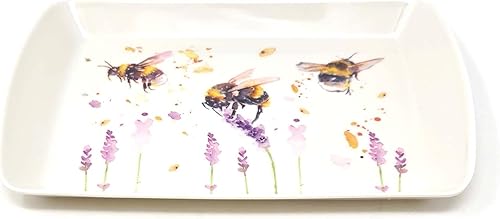 The Leonardo Collection Petit plateau de service Country Life - Motif abeilles florales - 21 cm - Blanc - Nail Gallerys