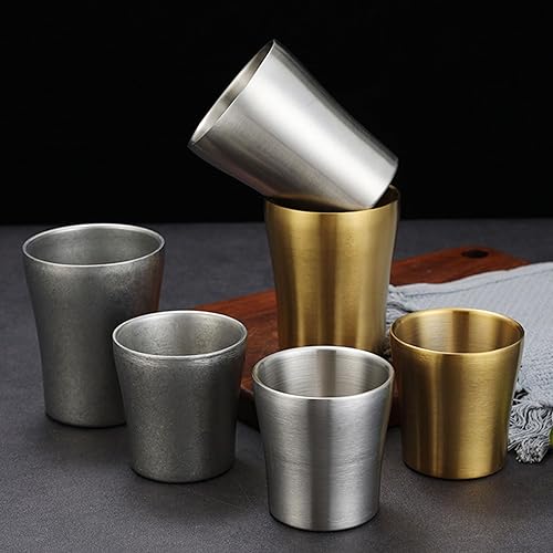 Gobelets en acier inoxydable 304 à double paroi isothermes, empilables, réutilisables pour la maison et les voyages - Nail Gallerys