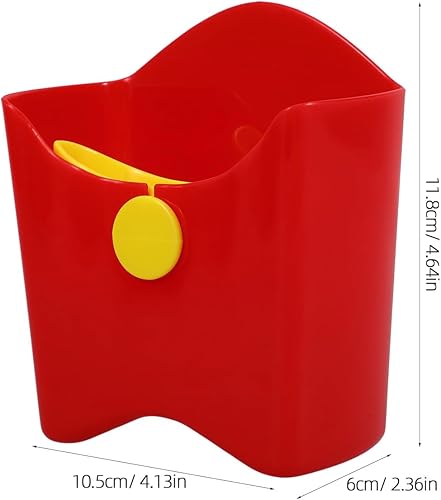 VOSAREA Lot de 5 porte-frites réutilisables pour frites, charcuterie, corbeille à frites, corbeille à frites, récipient à collation, support de frites en polypropylène rouge - Nail Gallerys