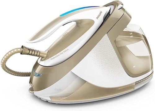 Philips Centrale Vapeur PerfectCare Elite Plus - Réglage température automatique, Pression de 8 Bars, Effet Pressing de 600 g, Semelle T-ionicGlide, Réservoir Amovible de 1,8L (GC9682/80) - Nail Gallerys